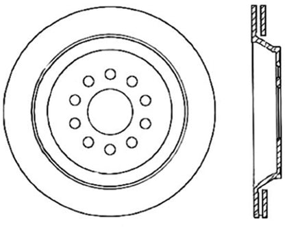 StopTech 04-09 Audi S4 Rear Right Drilled Rotor Stoptech