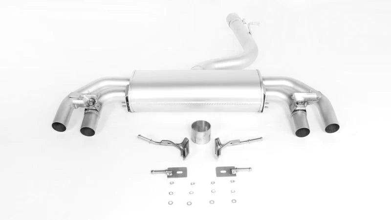 Remus 2017 Volkswagen Golf R Mk VII Axle Back Exhaust w/Front Silencer/Black Chrome Tail Pipe Set - eliteracefab.com