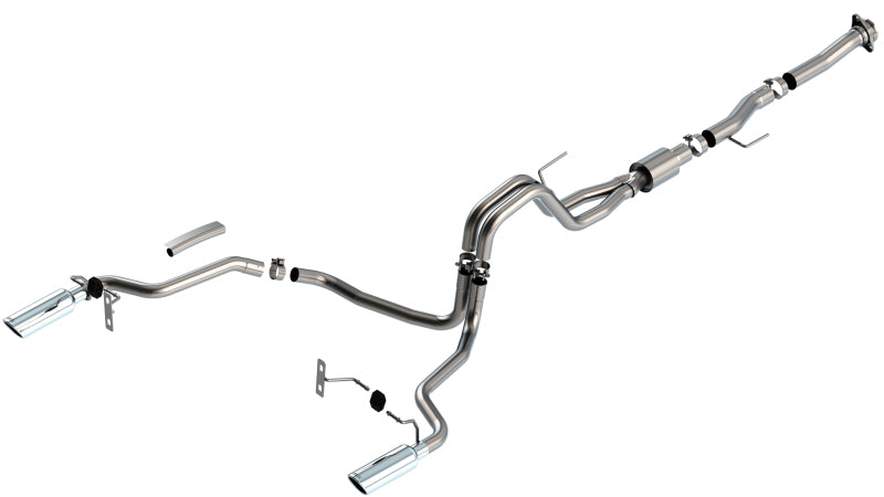 Borla F-150 2021 5.0L 2DR RC SB (122.8 WB) XL, XLT 3/2.25 SRE Cat-Back ATAK Chrome Tips - eliteracefab.com