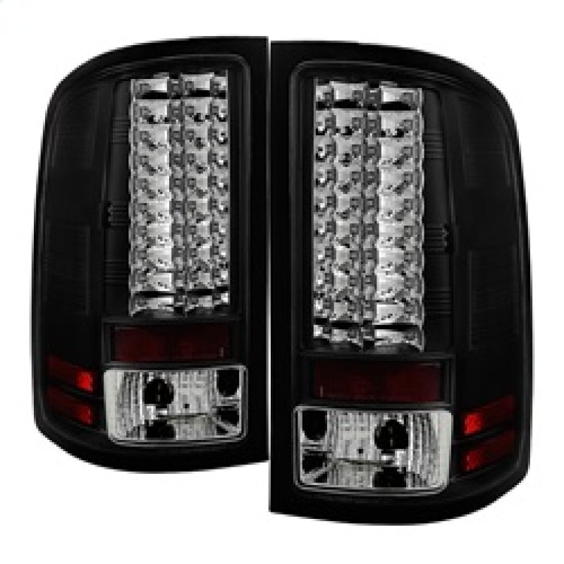 Spyder GMC Sierra 07-13 (Not fit 3500 Dually 4 Rear Wheels)LED Tail Lights Black ALT-YD-GS07-LED-BK - eliteracefab.com