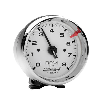 Autometer Autogage 3-3/4in White 8000 RPM Pedestal Mount Tachometer 2304