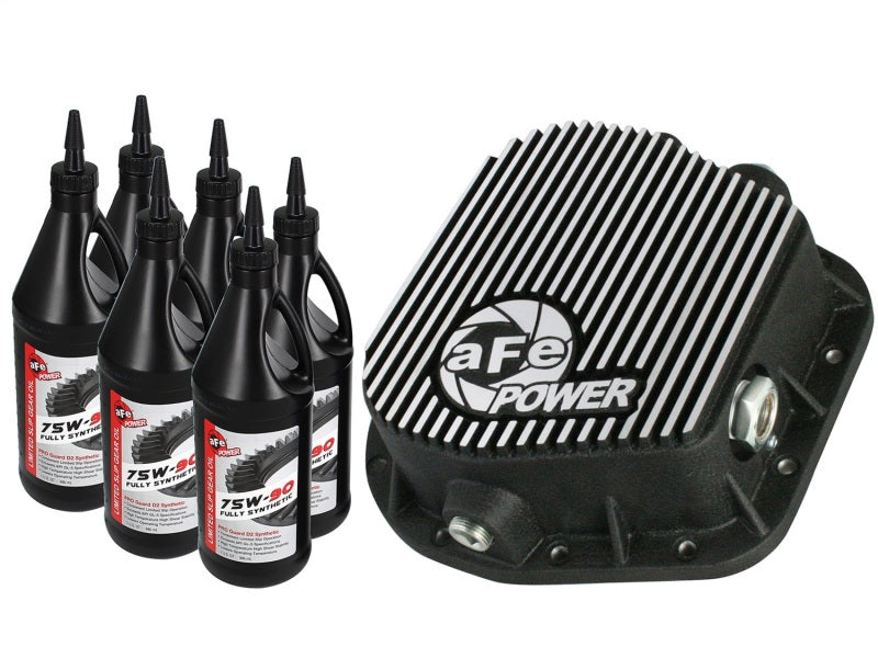 aFe Power Rear Diff Cover (Machined) 12 Bolt 9.75in 97-16 Ford F-150 w/ Gear Oil 6 QT - eliteracefab.com