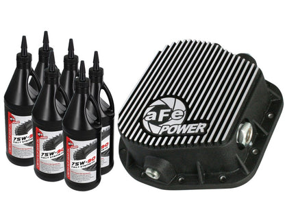 aFe Power Rear Diff Cover (Machined) 12 Bolt 9.75in 97-16 Ford F-150 w/ Gear Oil 6 QT - eliteracefab.com