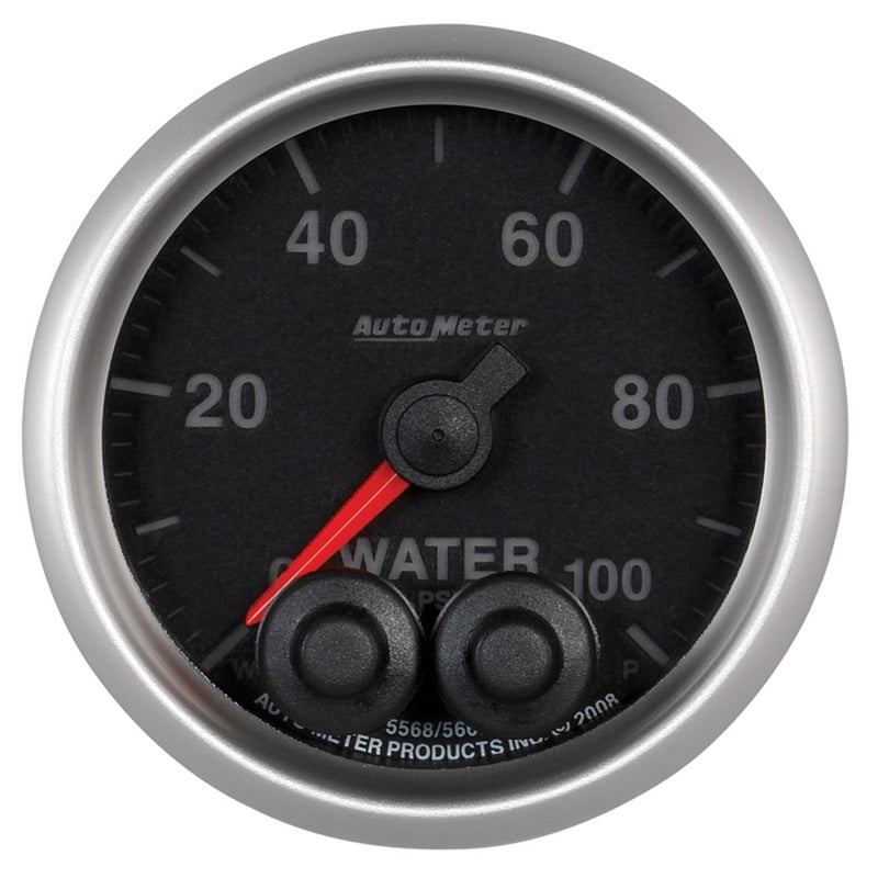 AutoMeter Gauge Water Press 2-1/16in. 100PSI Stepper Motor W/Peak & Warn Elite