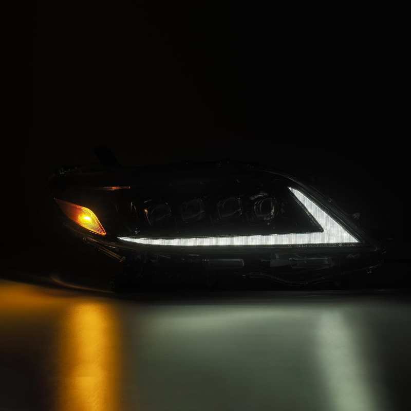 AlphaRex 880767 11-21 Toyota Sienna LUXX LED Proj Headlights Plank Style Alpha Black w/Seq Signal/DRL