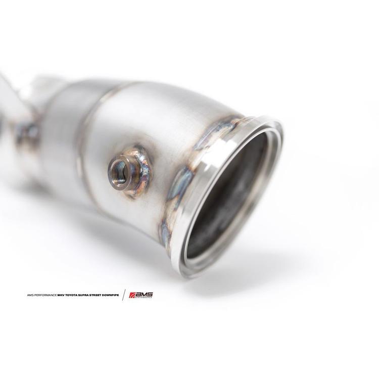 AMS Downpipe w/ Ultra High-Flow GESI Cat | 2020-2021 Toyota Supra A90 3.0L - eliteracefab.com