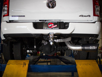 aFe Large Bore-HD 5in 409SS DPF-Back Exhaust System w/Black Tip 19-20 Ram Diesel Trucks L6-6.7L (td) aFe