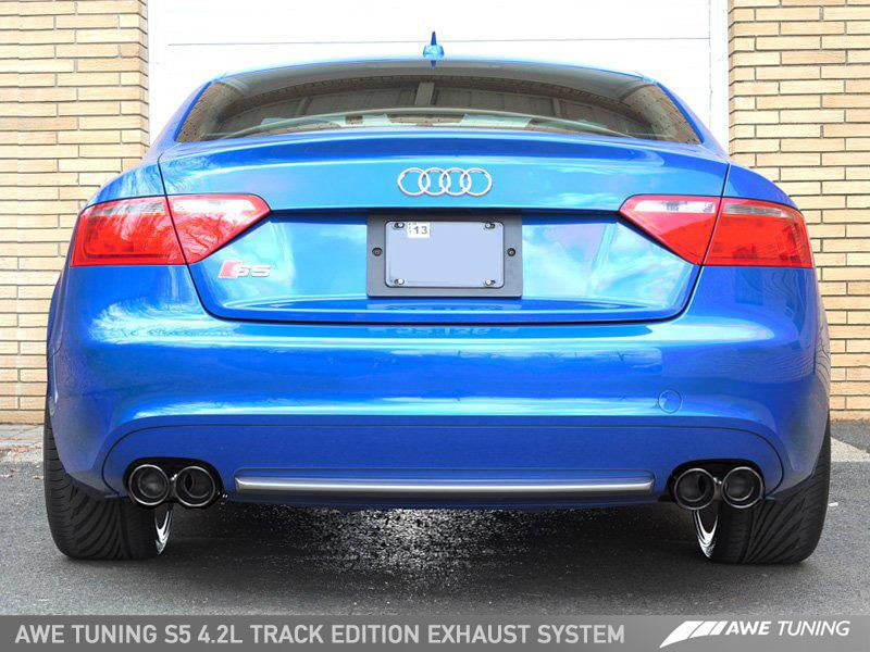 AWE Tuning Audi B8 S5 4.2L Touring Edition Exhaust System - Diamond Black Tips AWE Tuning
