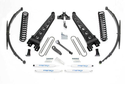 Fabtech 08-16 Ford F250/350 4WD 8in Rad Arm Sys w/Coils & Rr Lf Sprngs & Perf Shks - eliteracefab.com