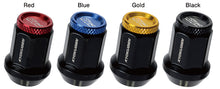 Load image into Gallery viewer, Project Kics Kyokugen Lug Nut Set (20) 12x1.50 Black Aluminum w/Gold Cap