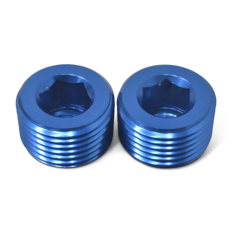 Russell Performance 1/8in Allen Socket Pipe Plug (Blue)