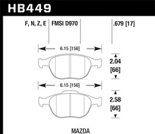 Load image into Gallery viewer, Hawk Performance HPS Brake Pads - HB449F.679