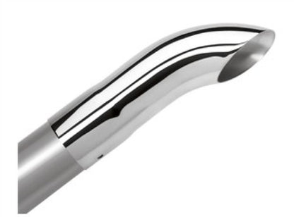 Borla Universal Polished Tip Single Round Turndown/Turnout (inlet 3in. Outlet 3in) *NO Returns* - eliteracefab.com