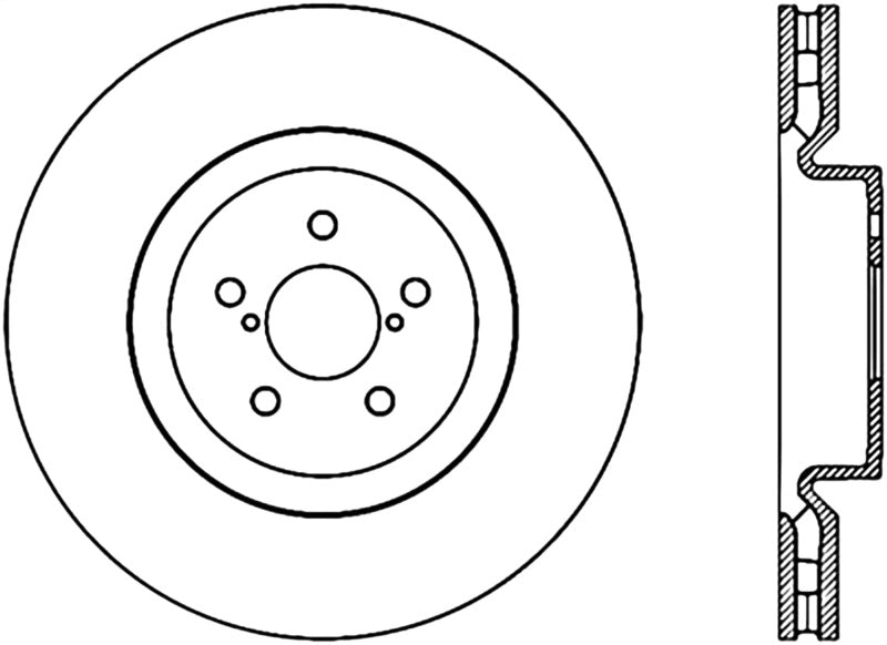StopTech Power Slot 04 STi CRYO (5x100) Front Right Rotor Stoptech