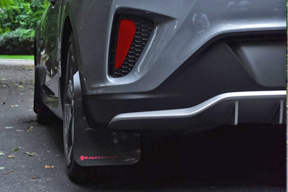 Rally Armor 2019+ Hyundai Veloster Turbo R-Spec UR Black Mud Flap w/ White Logo - eliteracefab.com