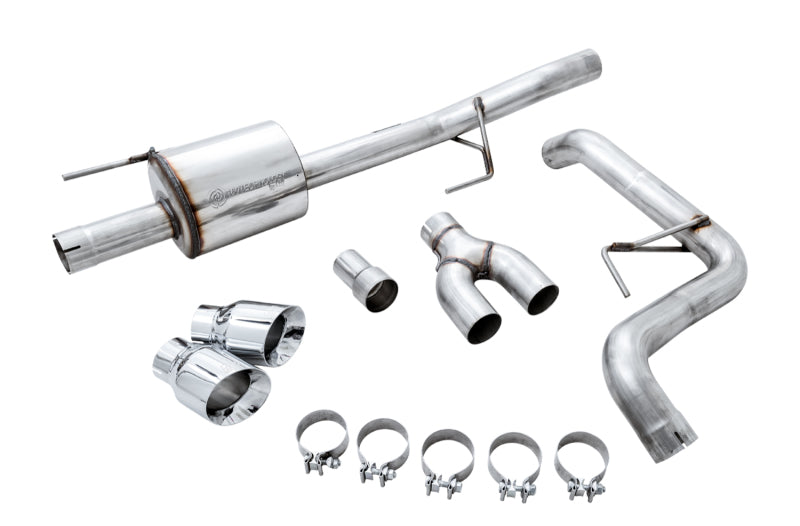AWE Tuning 2015+ Ford F-150 0FG Single Exit Performance Exhaust System w/4.5in Chrome Silver Tips AWE Tuning