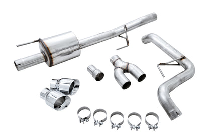 AWE Tuning 2015+ Ford F-150 0FG Single Exit Performance Exhaust System w/4.5in Chrome Silver Tips AWE Tuning