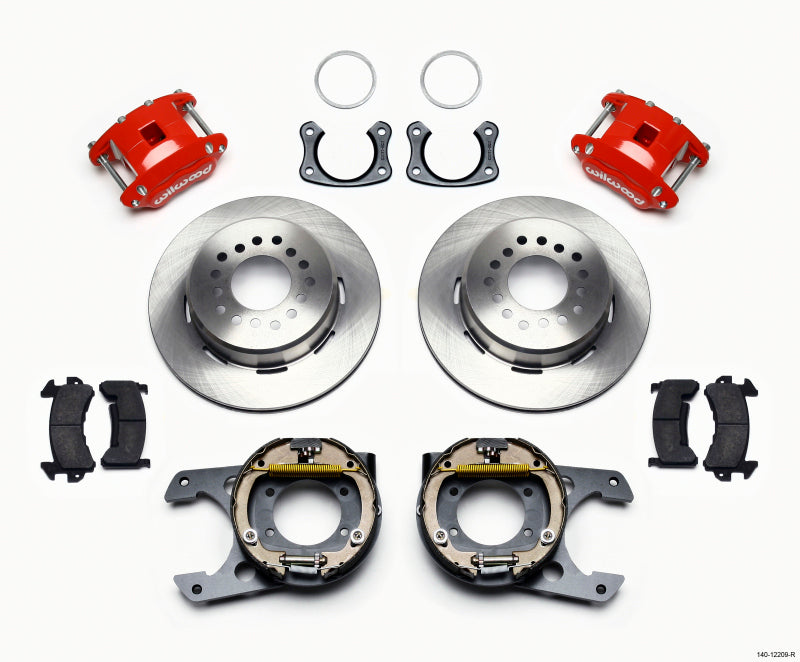 Wilwood D154 P/S Park Brake Kit Red New Big Ford 2.50in Offset Wilwood