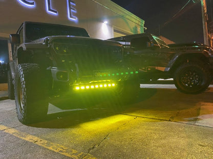 ORACLE Lighting 2019+ Jeep Wrangler JL / Gladiator JT Skid Plate w/ Integrated LED Emitters - Yellow - eliteracefab.com