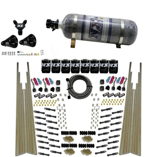 Nitrous Express 8 Cyl Dry Direct Port, Four Stage, 8 Solenoids, W/ Composite Bottle - 93306-12