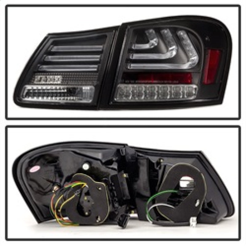 Spyder 07-11 Lexus GS 350 LED Tail Lights Black ALT-YD-LGS06-LED-BK - eliteracefab.com