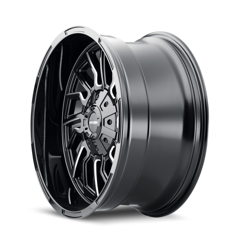 Mayhem 8111 Flywheel 20x9 / 8x170 BP / 18mm Offset / 125.2mm Hub Black w/ Milled Spokes Wheel Mayhem