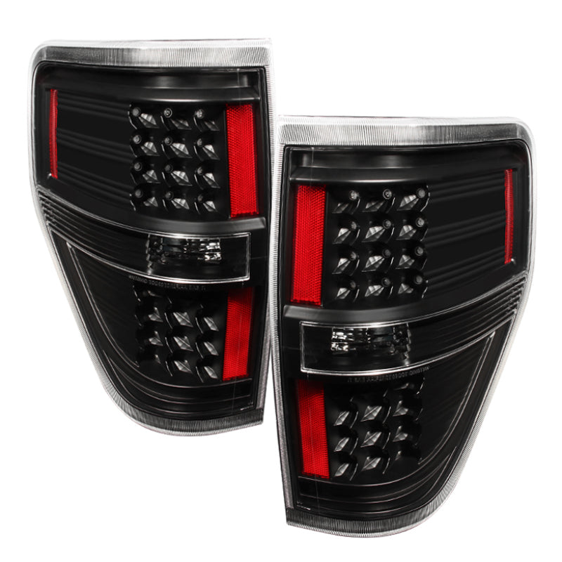 Xtune Ford F150 09-14 LED Tail Lights Black ALT-JH-FF15009-LED-BK - eliteracefab.com