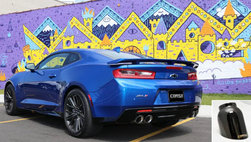 Corsa 2016 Chevrolet Camaro SS 6.2L V8 2.75in Black Xtreme Axle-Back Exhaust - eliteracefab.com