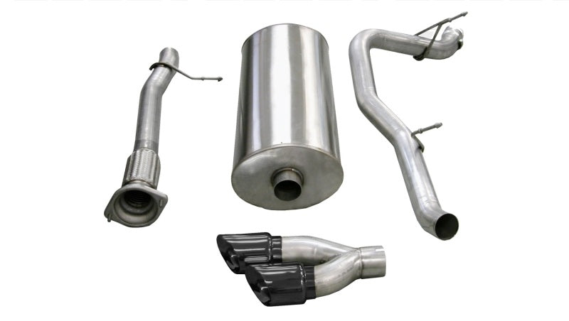 Corsa 07-10 Cadillac Escalade 6.2L V8 3in Cat-Back Single Side w Twin 4in Black Pro-Series Tips CORSA Performance