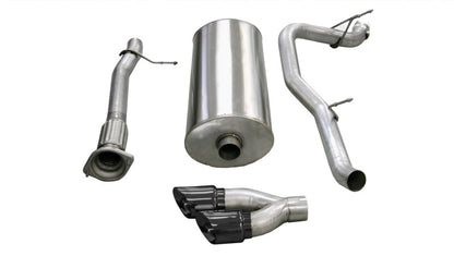 Corsa 07-10 Cadillac Escalade 6.2L V8 3in Cat-Back Single Side w Twin 4in Black Pro-Series Tips CORSA Performance