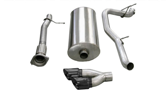 Corsa 07-10 Cadillac Escalade 6.2L V8 3in Cat-Back Single Side w Twin 4in Black Pro-Series Tips CORSA Performance