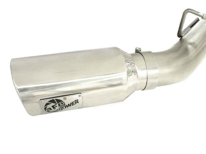 aFe MACHForce XP Exhaust Aluminized Dual Split DPF Back 11-15 GM Diesel Truck V8-6.6L (td) (pol tip) aFe