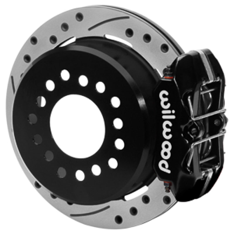 Wilwood Chevy Monte Carlo Forged 4 Piston DynaPro Black Caliper HP32 VV D&S Rotor - 11.00x0.81 Wilwood