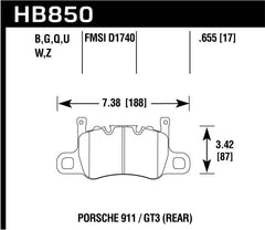 Hawk 2019 Porsche 911 Turbo HPS 5.0 Brake Pads - eliteracefab.com