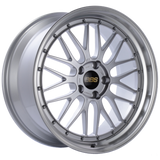 BBS LM 19x8.5 5x112 ET32 Diamond Silver Center Diamond Cut Lip Wheel - 82mm PFS Required