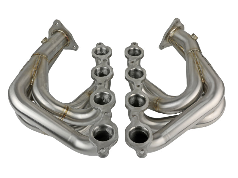 aFe Twisted 304SS Header 2020 Chevy Corvette (C8) 6.2L V8 - Brushed - eliteracefab.com