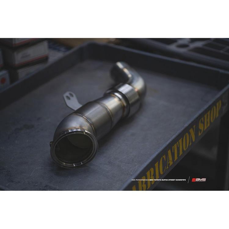 AMS Downpipe w/ Ultra High-Flow GESI Cat | 2020-2021 Toyota Supra A90 3.0L - eliteracefab.com