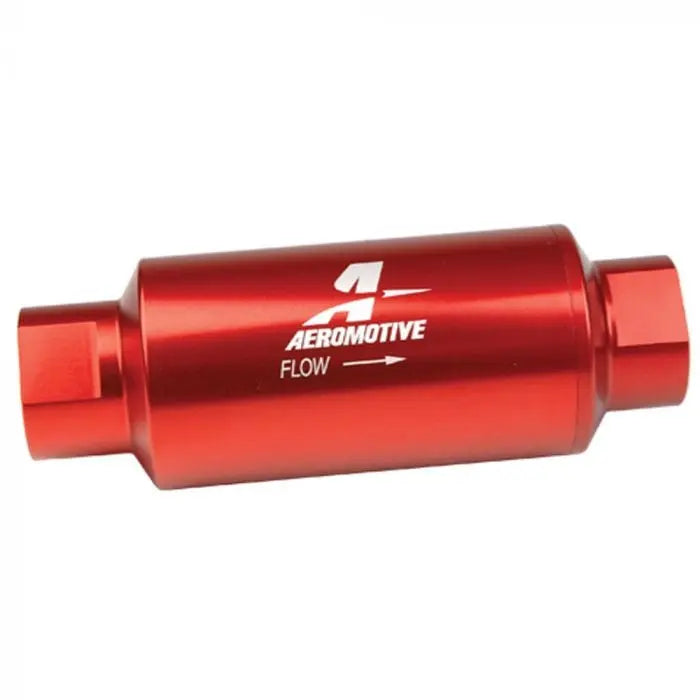 Aeromotive Fuel Filter 100 Micron ORB-10 Red - eliteracefab.com