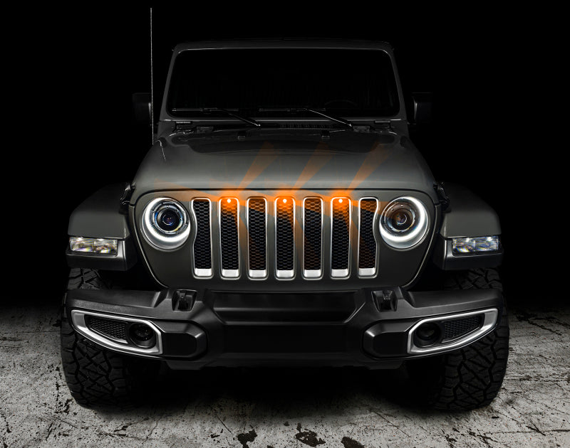 Oracle Pre-Runner Style LED Grille Kit for Jeep Wrangler JL - Amber - eliteracefab.com