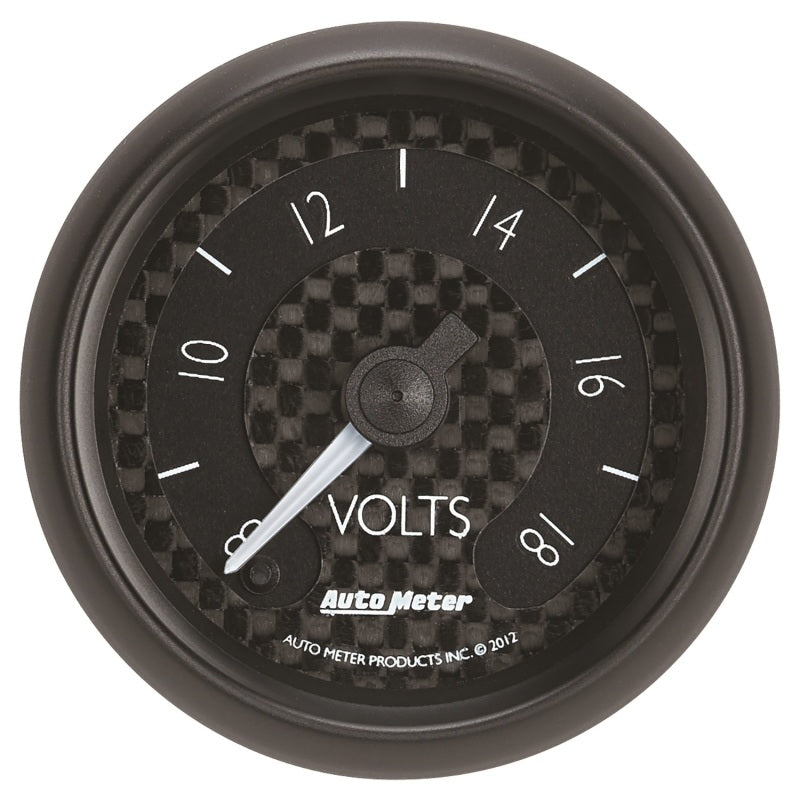 Autometer GT Series 52mm Full Sweep Electronic 8-18 Volts Voltmeter 8091