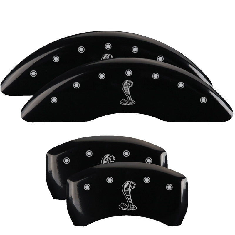 MGP 4 Caliper Covers Engraved Front & Rear Tiffany Snake Black finish silver ch MGP