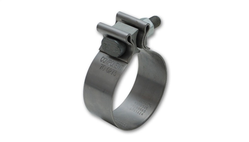 Vibrant SS Accuseal Exhaust Seal Clamp for 2in OD Tubing (1in wide band) - eliteracefab.com