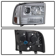 Load image into Gallery viewer, Spyder 99-04 Ford F-250 Super Duty Light Bar Projector Headlights - Chrome (PRO-YD-FF25099V2-LB-C) - eliteracefab.com