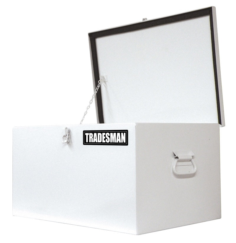 Tradesman Steel Job Site Box/Chest (Light Duty/Small) (24in.) - White Tradesman