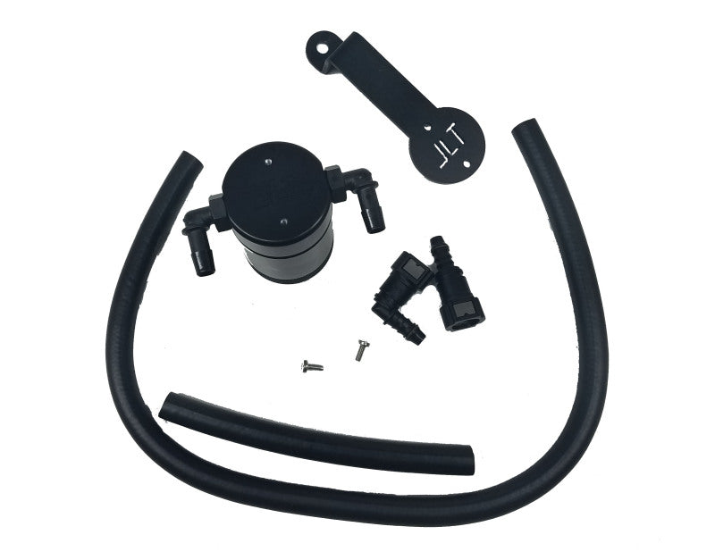 J&L 05-10 Ford Mustang GT/Bullitt/Saleen Passenger Side Oil Separator 3.0 - Black Anodized - eliteracefab.com