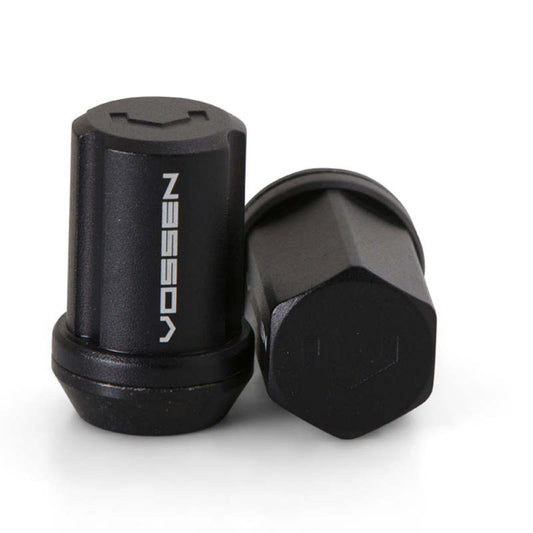 Vossen 35mm Lock Nut - 12x1.25 - 19mm Hex - Cone Seat - Black (Set of 4)- LUG-NL1225-BC