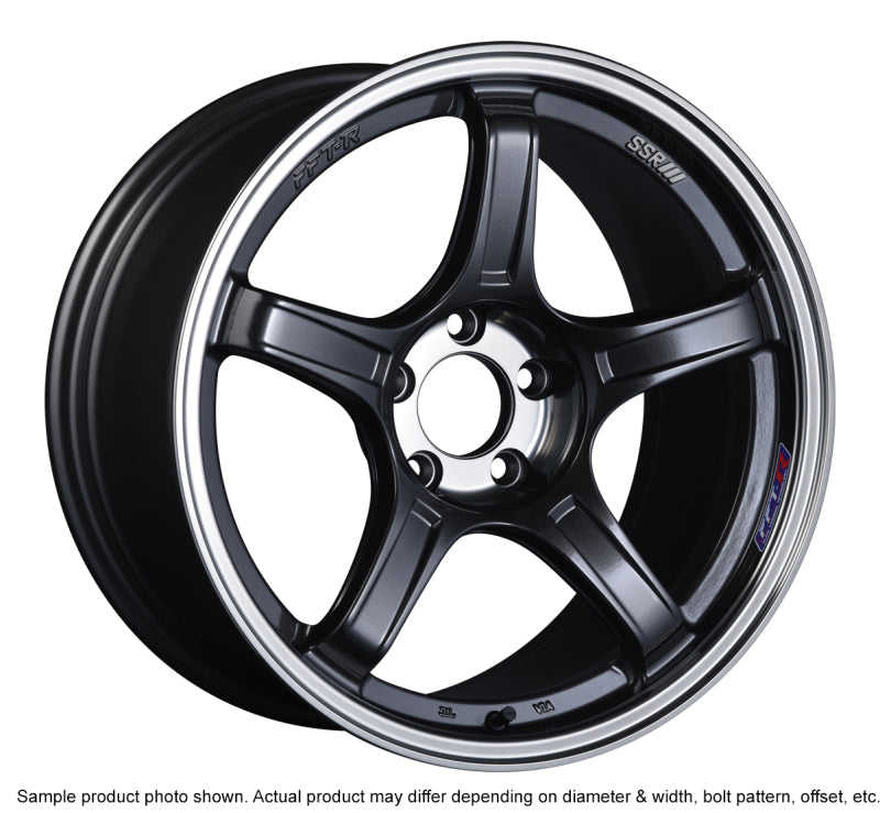 SSR GTX03 18x9.5 5x100 38mm Offset Black Graphite Wheel - eliteracefab.com