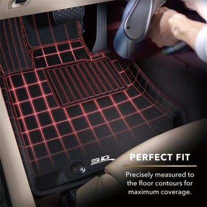 3D MAXpider 2007-2017 GMC Acadia/Acadia Limited Kagu 1st & 2nd & 3rd Row Floormats - Black - eliteracefab.com