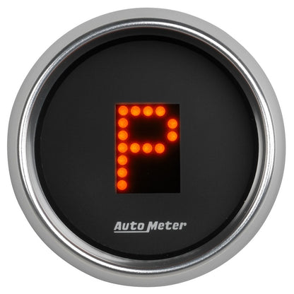 Autometer Automatic Transmission PRNDL Black Dial Flat Lens Bright Super Bezel Gauge 6150