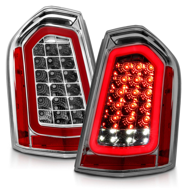 ANZO 11-14 Chrysler 300 LED Taillights Chrome w/ Sequential - eliteracefab.com